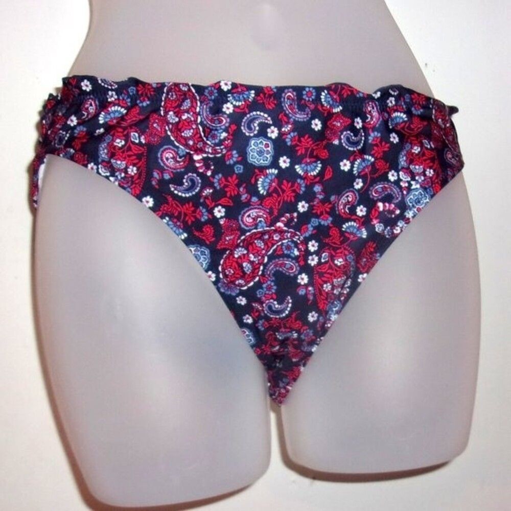 Old Navy Medium Red/Blue Paisley Print Bikini Bottoms NWT